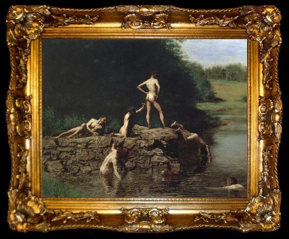 framed  Thomas Eakins Bathing, ta009-2